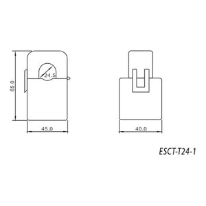 ESCT-T24-Serie T24 Miniatur-Stromwandler mit geteiltem Kern (100-300 A)
