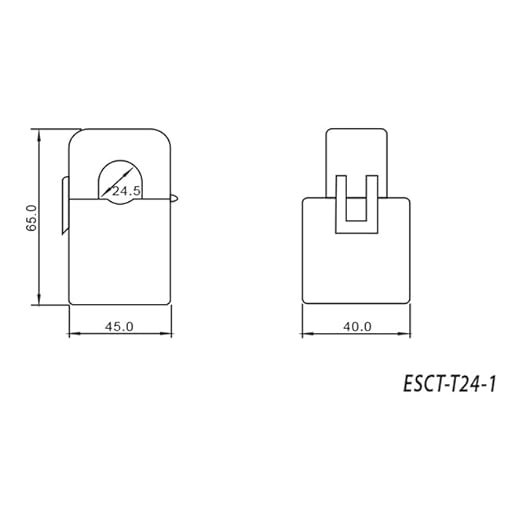 ESCT-T24-Serie T24 Miniatur-Stromwandler mit geteiltem Kern (100-300 A)