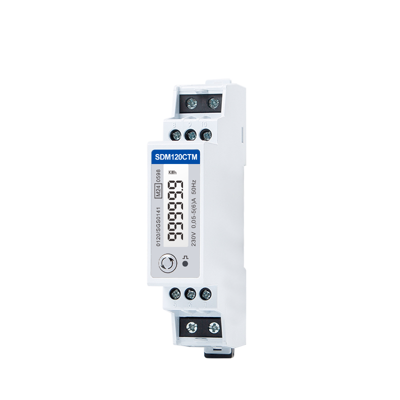 SDM120CT-MODBUS-MID Einphasiges 5A CT-betriebenes digitales Multifunktions-Puls- und Modbus-Messgerät für DIN-Schiene mit Hintergrundbeleuchtung - MID-zertifiziert