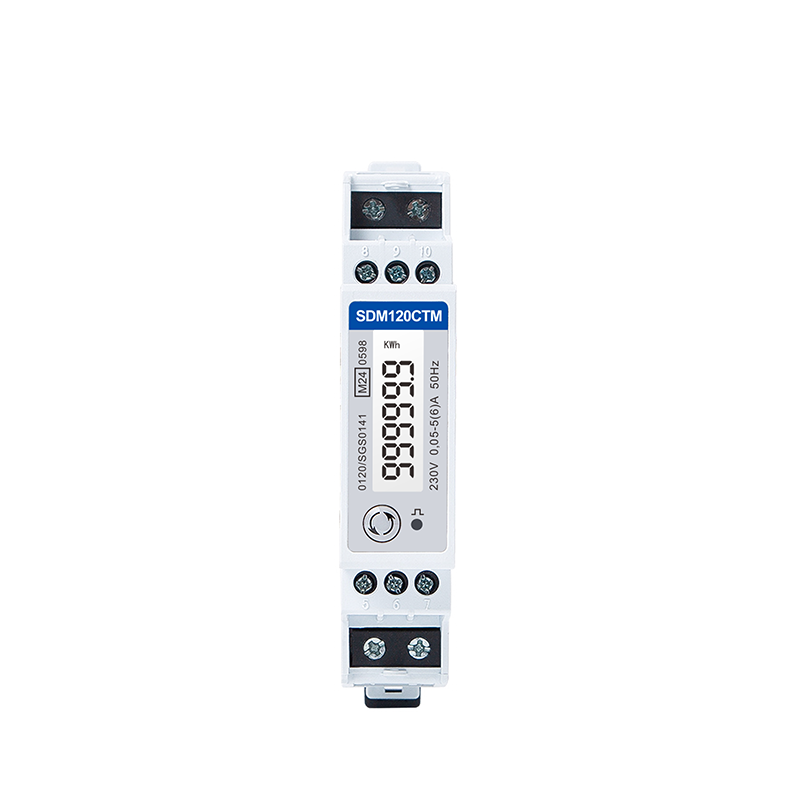 SDM120CT-MODBUS-MID Einphasiges 5A CT-betriebenes digitales Multifunktions-Puls- und Modbus-Messgerät für DIN-Schiene mit Hintergrundbeleuchtung - MID-zertifiziert