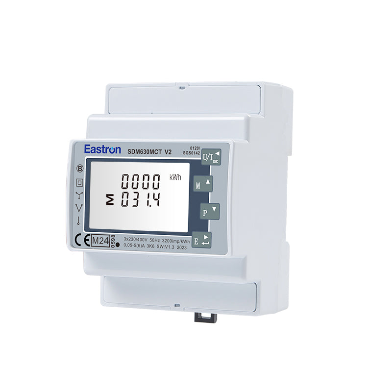 SDM630MCT-MODBUS-MID Three-Phase 1A/5a CT Operated DIN Rail Digital Multifunction Pulse & Modbus Meter - MID Certified