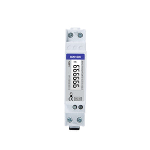 SDM120D-MID Single-Phase 45A Direct Connected DIN Rail Digital kWh Pulse Meter without Backlight - MID Certified