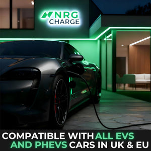 EV Charger 3 Pin Plug | Portable EV Charger Type 2, 3kW | Single Phase, Cabel, 6-13A | Electric Car Charger | Home Car Charger | Fast Charging, Compact, Travel-Friendly (3kW, 5,5 Meter)