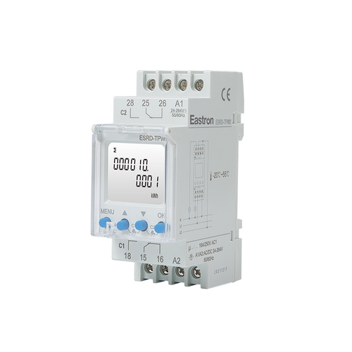 ESRD-TPW2 DIN Rail LCD Display - Weekly Timer with 90 Programmes - Weekly / Daily Program Timer and Pulse