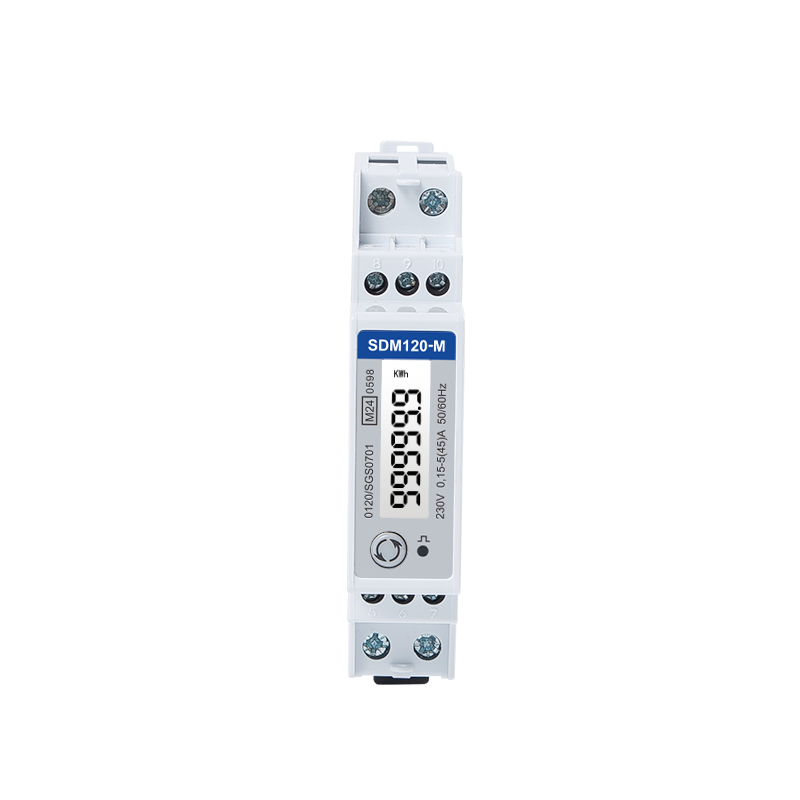 SDM120-MODBUS-MID Single-Phase 45A Direct Connected DIN Rail Digital Multifunction Pulse & Modbus Meter with Backlight - MID Certified