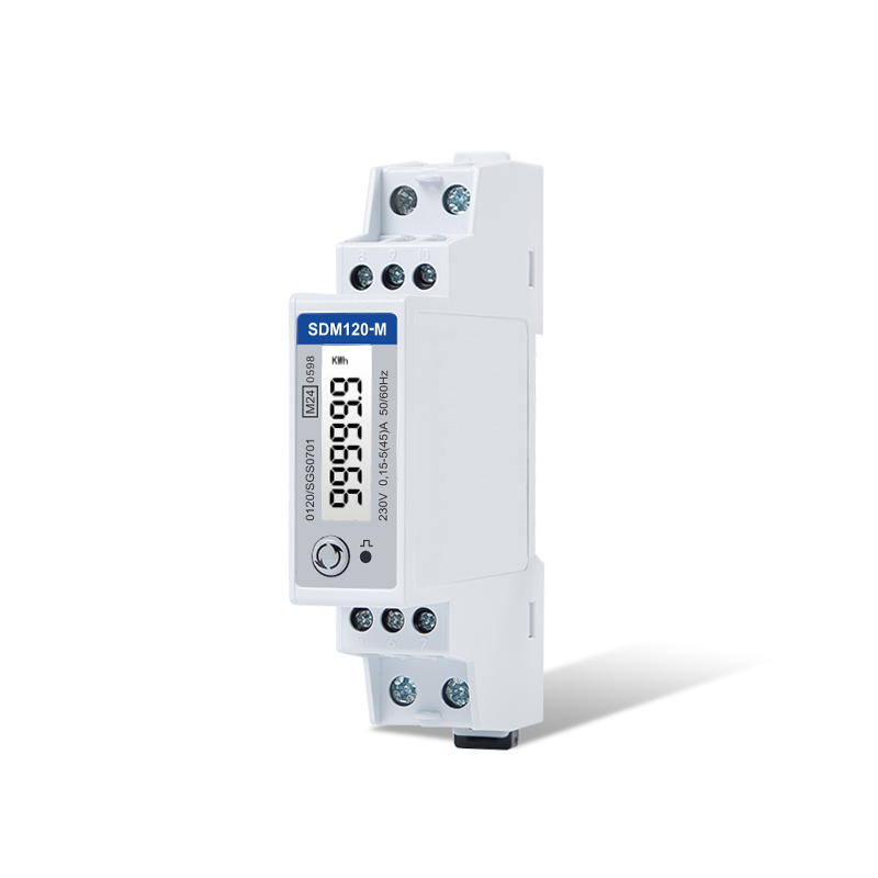 SDM120-MODBUS-MID Single-Phase 45A Direct Connected DIN Rail Digital Multifunction Pulse & Modbus Meter with Backlight - MID Certified