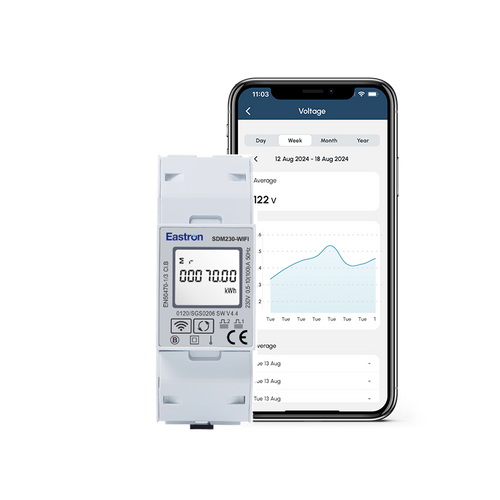 SDM230-WIFI 1-Phase 100A Direct Connected DIN Rail Digital Multifunction- MID Certified