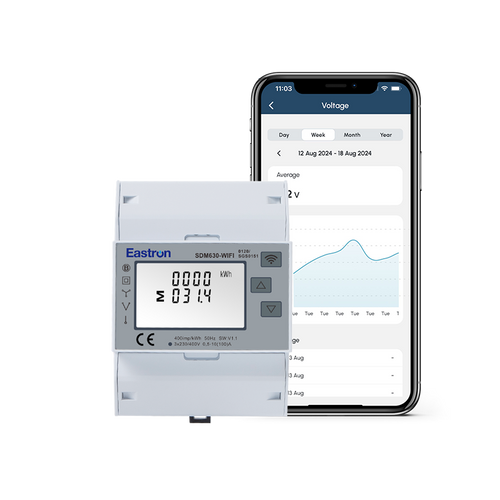 SDM630-WIFI Three-Phase 100A Direct Connected DIN Rail Digital Multifunction- MID Certified