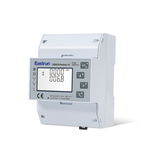 SDM630-MODBUS-MID V3 Three-Phase 100A Direct Connected DIN Rail Digital Multifunction Pulse & Modbus Meter- MID Certified