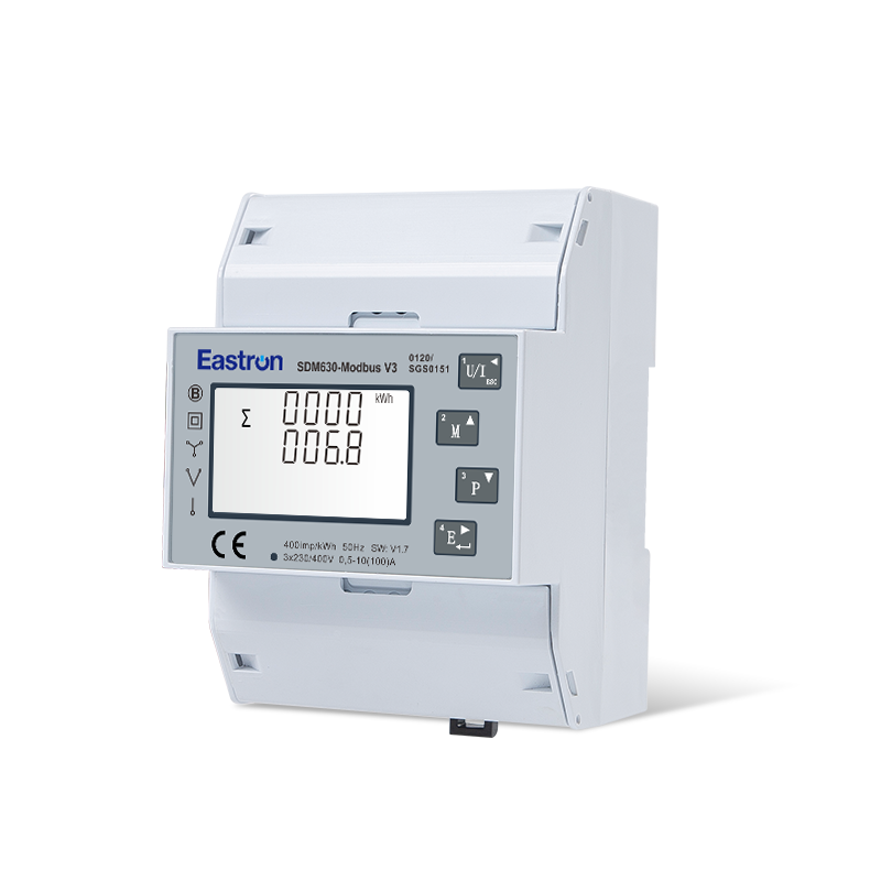 SDM630-MODBUS-MID V3 Three-Phase 100A Direct Connected DIN Rail Digital Multifunction Pulse & Modbus Meter- MID Certified